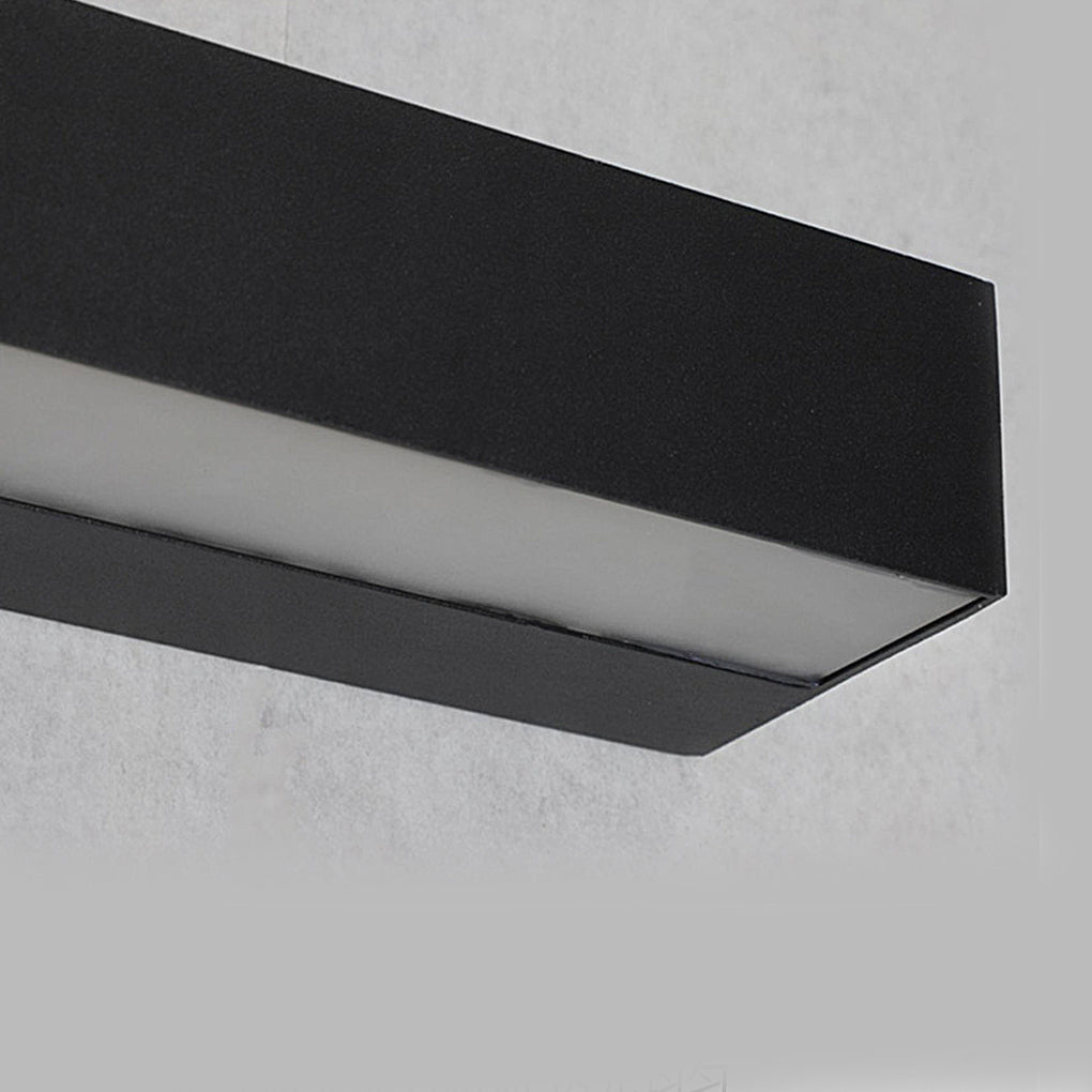Matte Black Wall Mounted Rectangle Porch LED Lights Exterior Wall Light, Outdoor Wall Light, detail 8