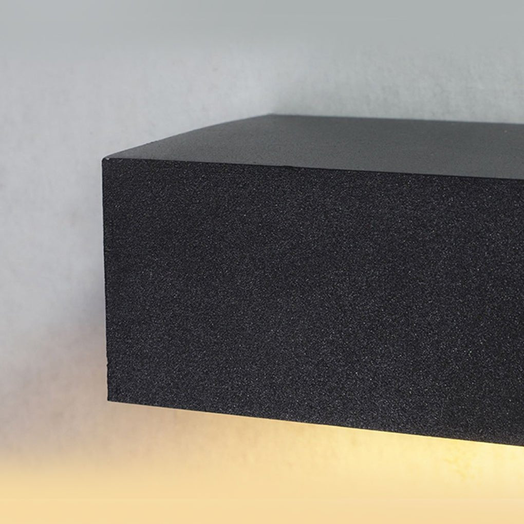 Matte Black Wall Mounted Rectangle Porch LED Lights Exterior Wall Light, Outdoor Wall Light, detail 6
