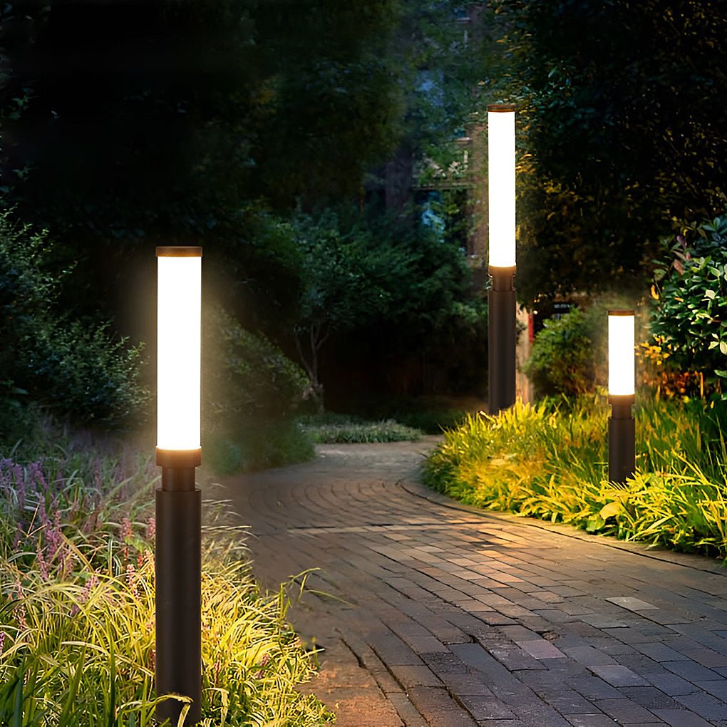 Contemporary Creative Exterior Lights Bollard Lights LED Waterproof Garden Lights Pathway Lights, Outdoor Wall Light, Aluminum, 24"