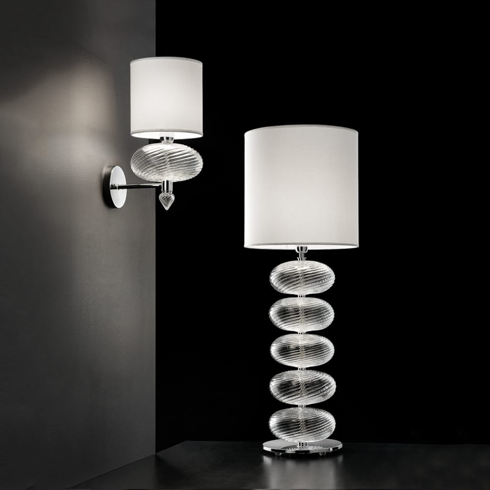 Contemporary Italian Handcrafted Murano Glass Table Light, Bedside Table Lamp, detail 3