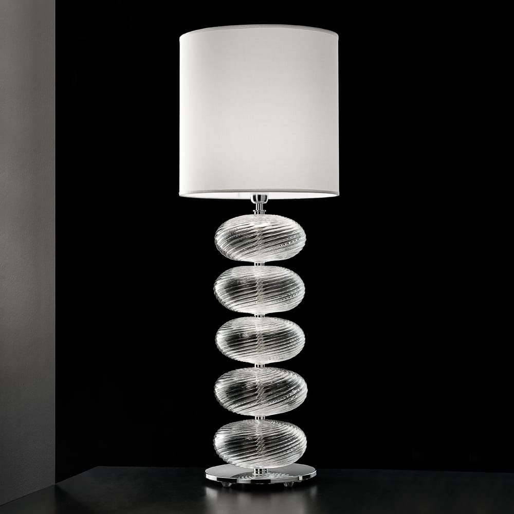 Contemporary Italian Handcrafted Murano Glass Table Light, Bedside Table Lamp, height 90 cm