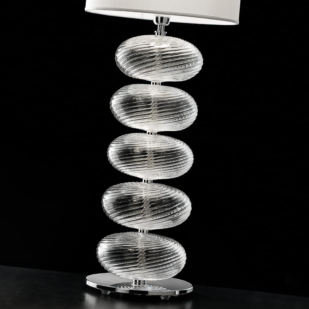 Contemporary Italian Handcrafted Murano Glass Table Light, Bedside Table Lamp, detail 2