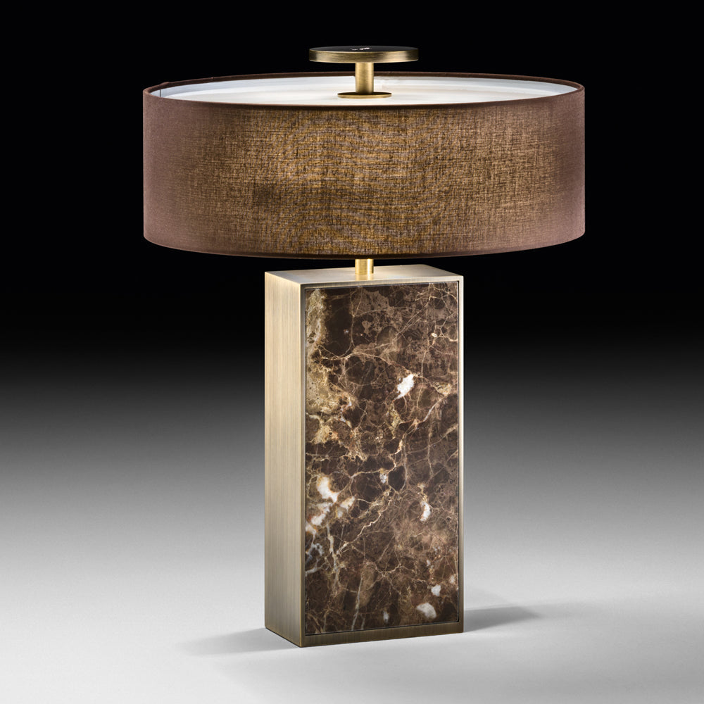 Contemporary Marble Designer Bronze Table Light, Bedside Table Lamp, detail 4