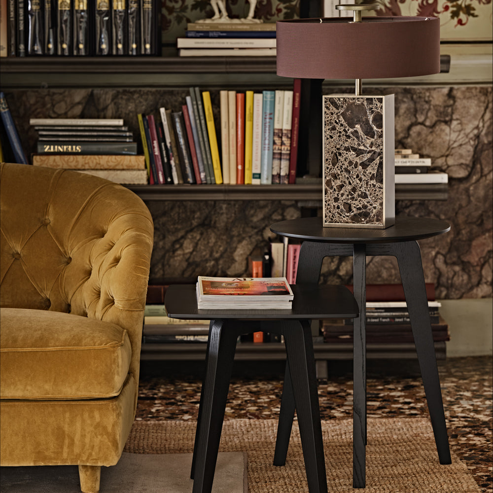 Contemporary Marble Designer Bronze Table Light, Bedside Table Lamp, detail 5
