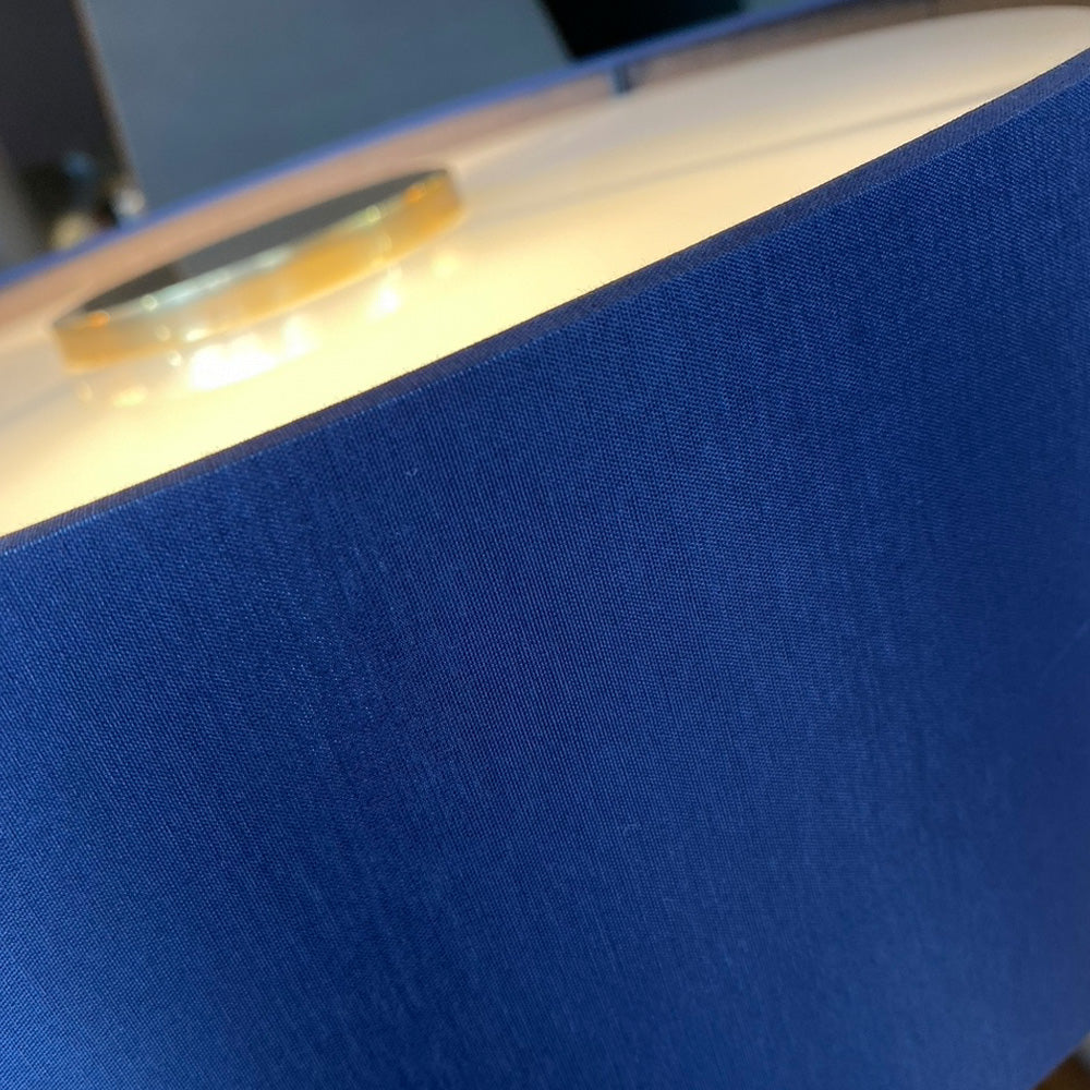 Contemporary Marble Designer Gold Table Light With Blue Shade, Bedside Table Lamp, detail 5