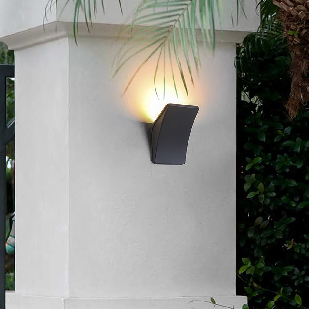 Unique LED 12W Black Contemporary Wall Fixtures Wall Light Exterior Wall Fixtures, Outdoor Wall Light, W 6in x H 8in