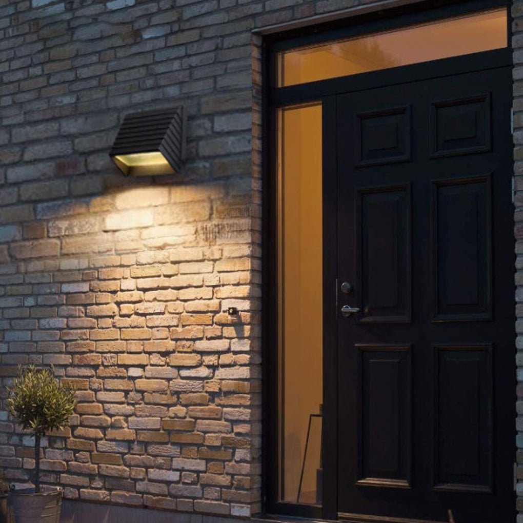 Contemporary Clean-Lined Exterior Waterproof LED Wall Light for Villa Garden Balcony Stairs, Outdoor Wall Light, W 7in
