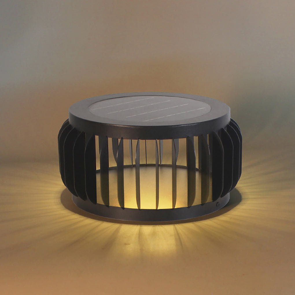 Contemporary Exterior Waterproof Solar Three-color Dimming LED Garden Lamp Post Light, Outdoor Wall Light, detail 7
