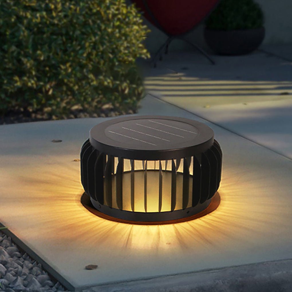 Contemporary Exterior Waterproof Solar Three-color Dimming LED Garden Lamp Post Light, Outdoor Wall Light, detail 2