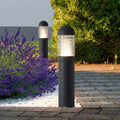 Contemporary Waterproof Exterior Landscape Decorative Lighting Lamp for Villa Garden, Outdoor Wall Light, Aluminum, Dia 5.71in x H 31.49in