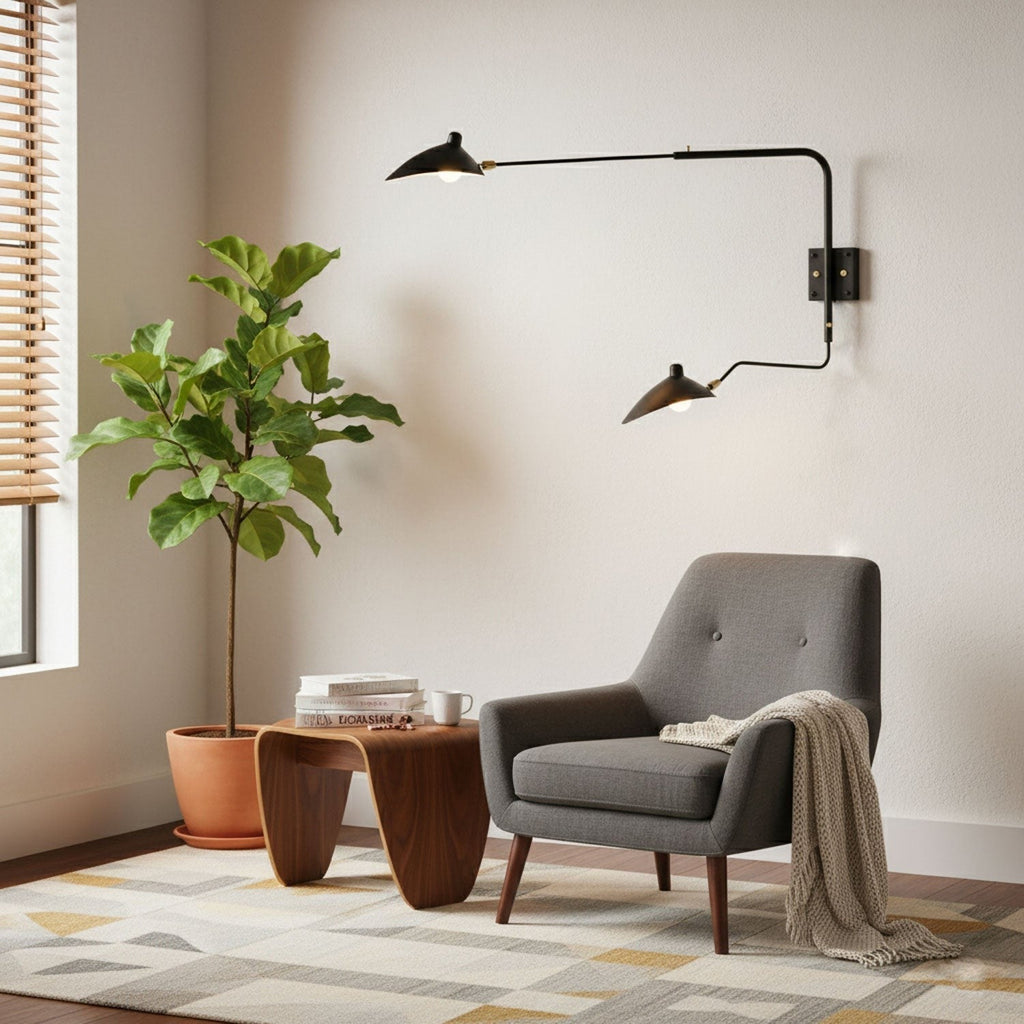 Mouille-Inspired Sculptural Wall Light, Hardwired Wall Sconce, detail 9