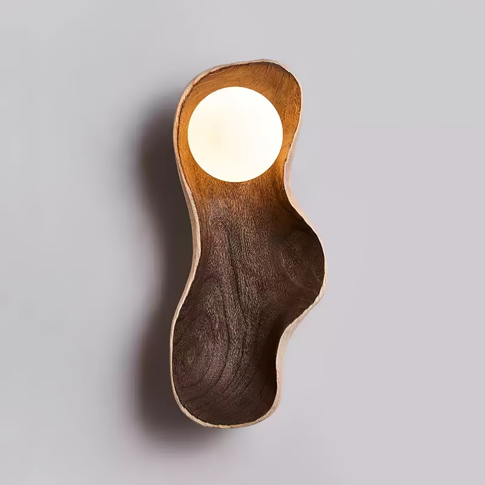 Natura Dual Orb Wooden Wall Light, Hardwired Wall Sconce, detail 14
