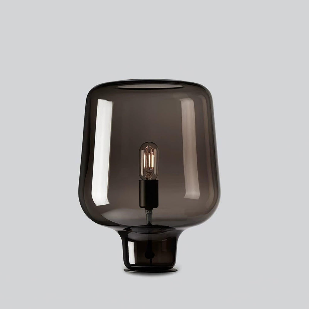 Noctra Glass Lantern Table Light, Bedside Table Lamp, Metal, ∅ 9.4″ x H 14.5″