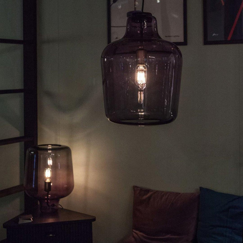 Noctra Glass Lantern Table Light, Bedside Table Lamp, detail 13