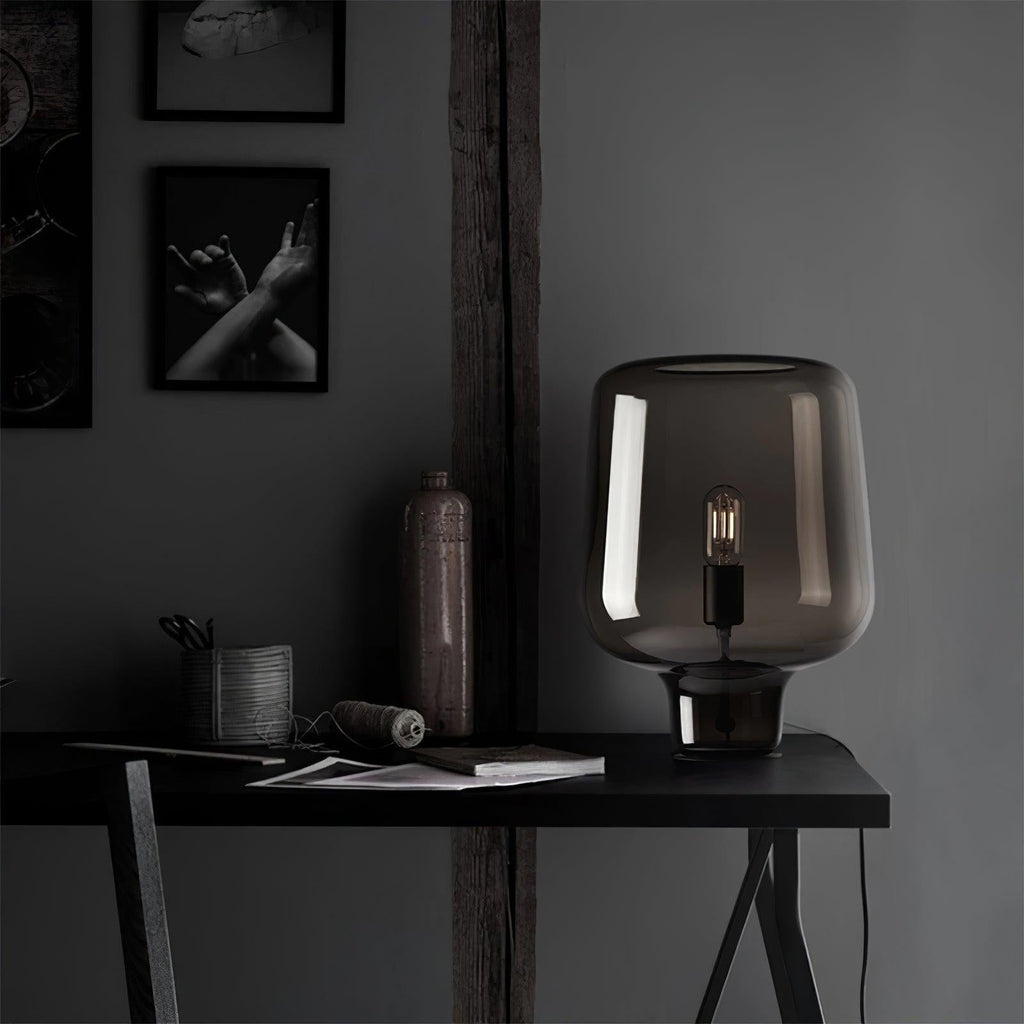 Noctra Glass Lantern Table Light, Bedside Table Lamp, detail 16