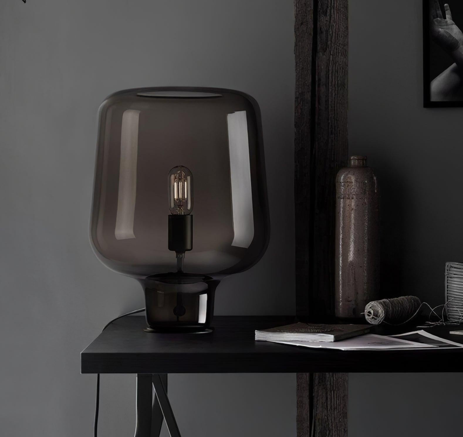 Noctra Glass Lantern Table Light, Bedside Table Lamp, detail 20