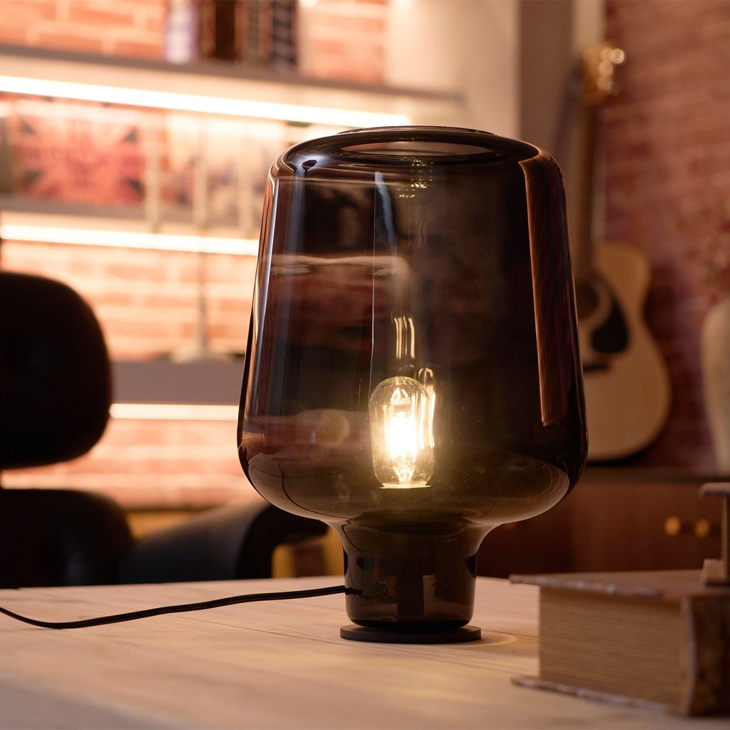 Noctra Glass Lantern Table Light, Bedside Table Lamp, detail 27