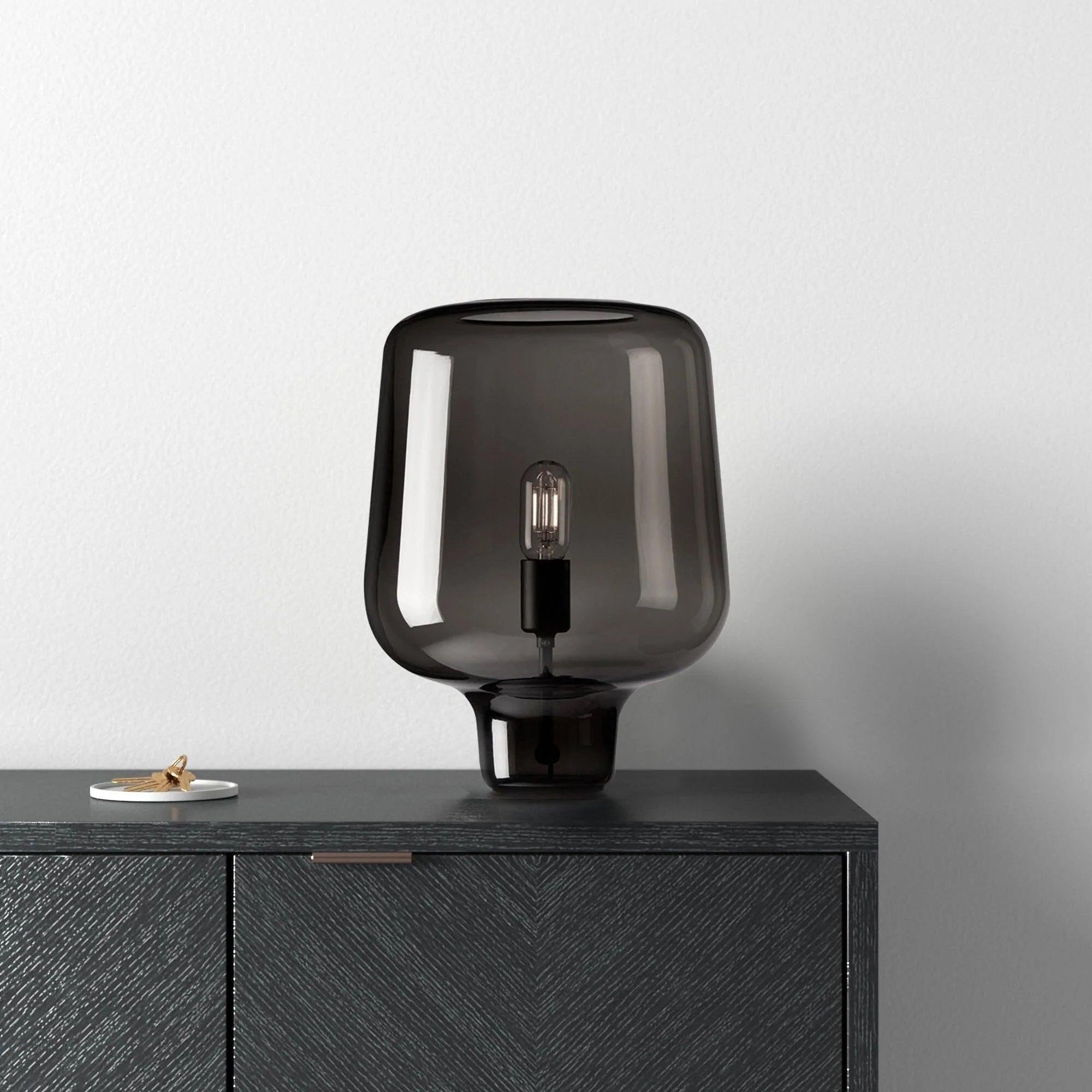Noctra Glass Lantern Table Light, Bedside Table Lamp, detail 3