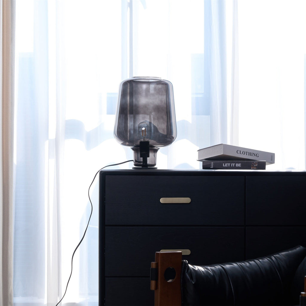 Noctra Glass Lantern Table Light, Bedside Table Lamp, detail 30