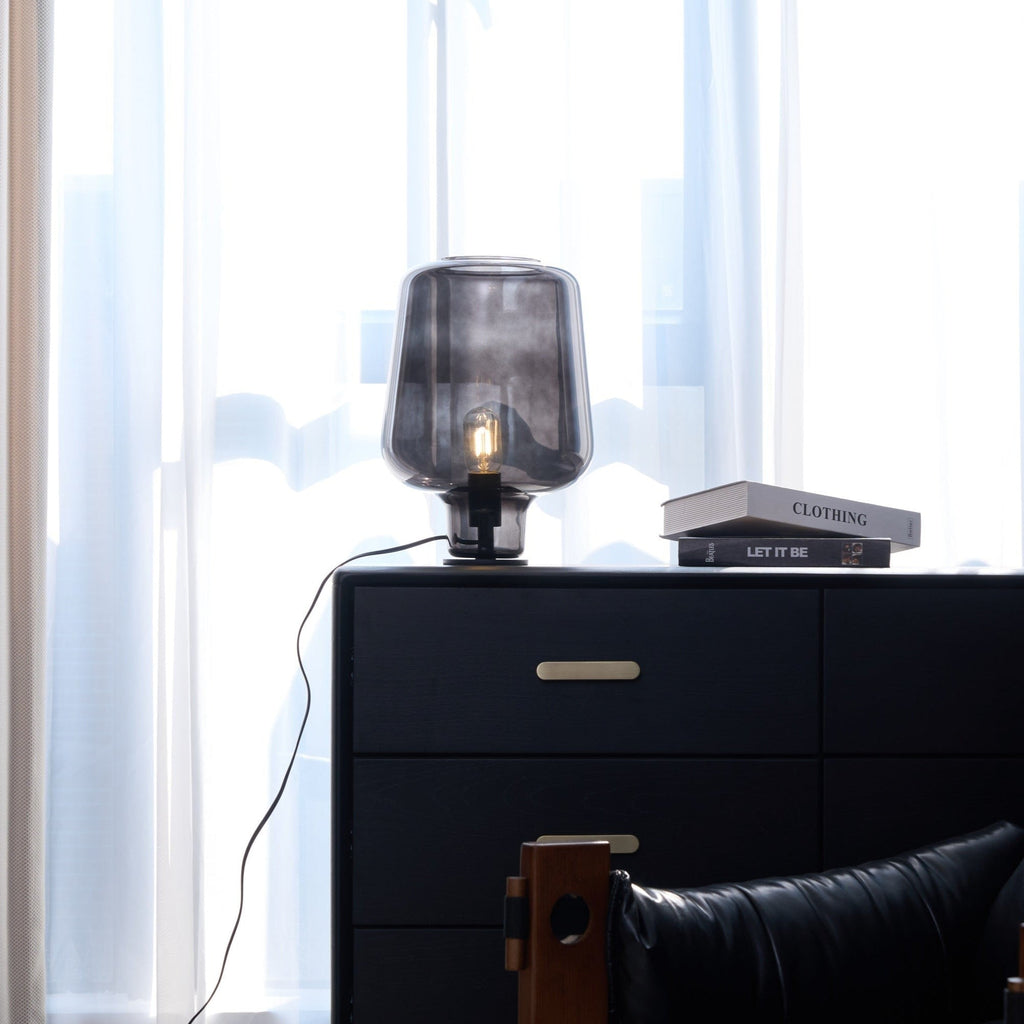 Noctra Glass Lantern Table Light, Bedside Table Lamp, detail 31