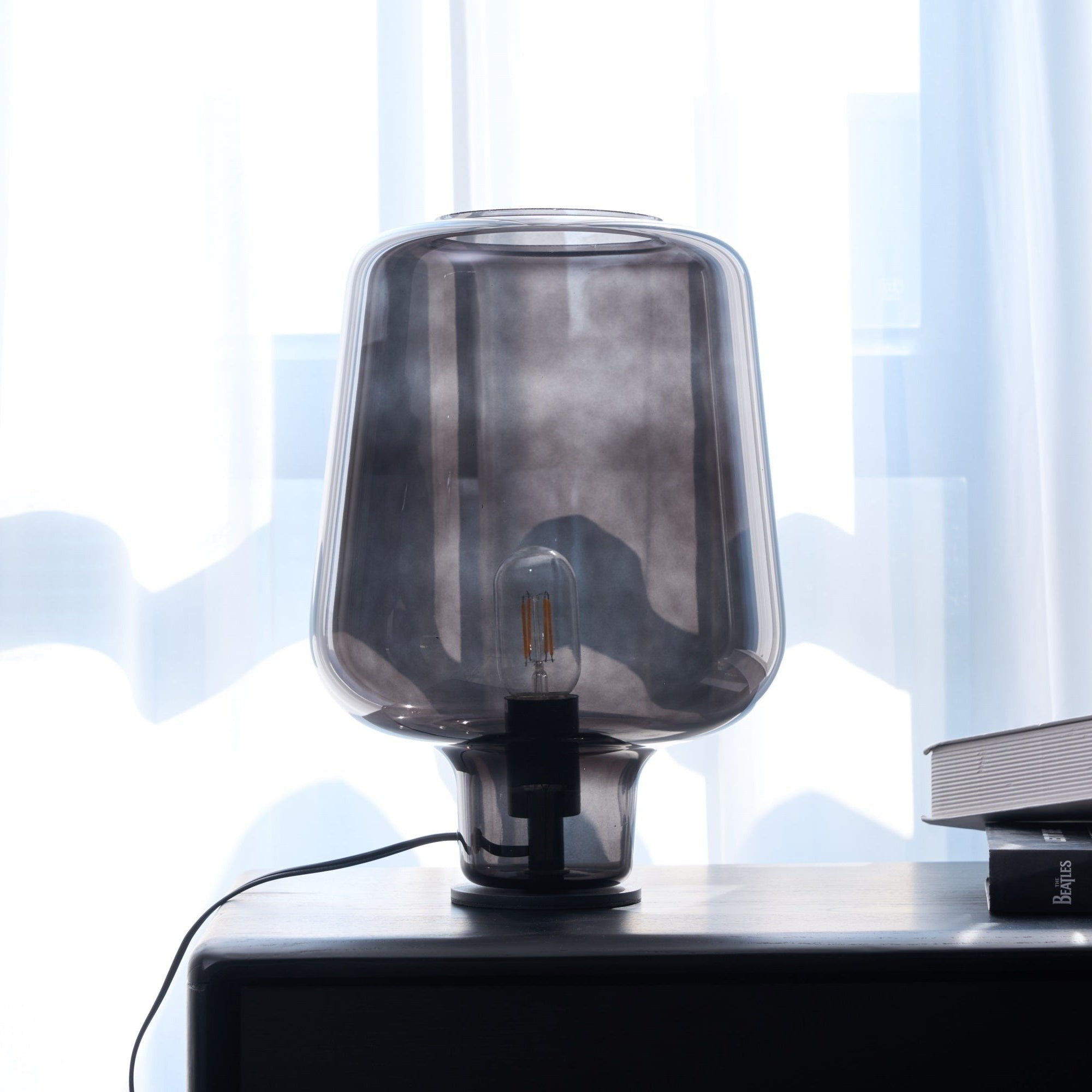 Noctra Glass Lantern Table Light, Bedside Table Lamp, detail 32