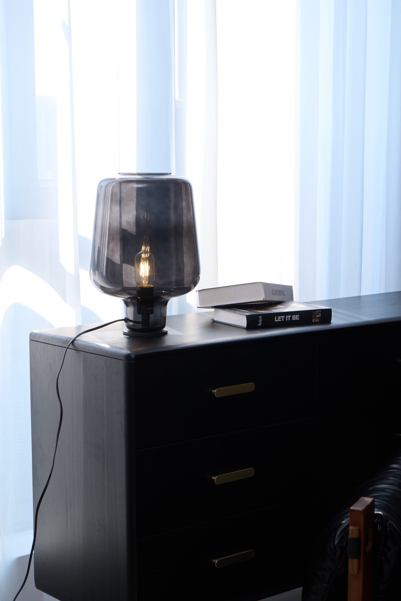 Noctra Glass Lantern Table Light, Bedside Table Lamp, detail 34