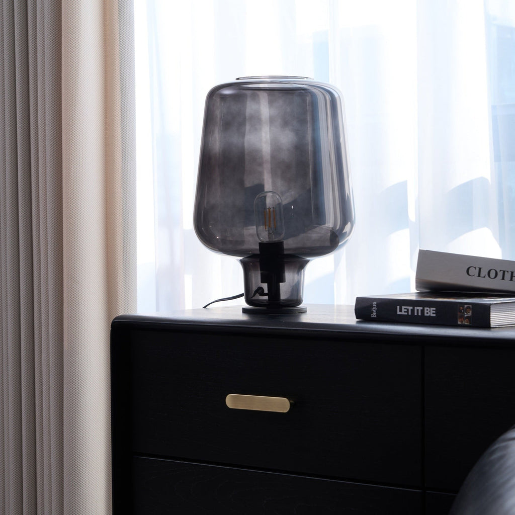 Noctra Glass Lantern Table Light, Bedside Table Lamp, detail 35