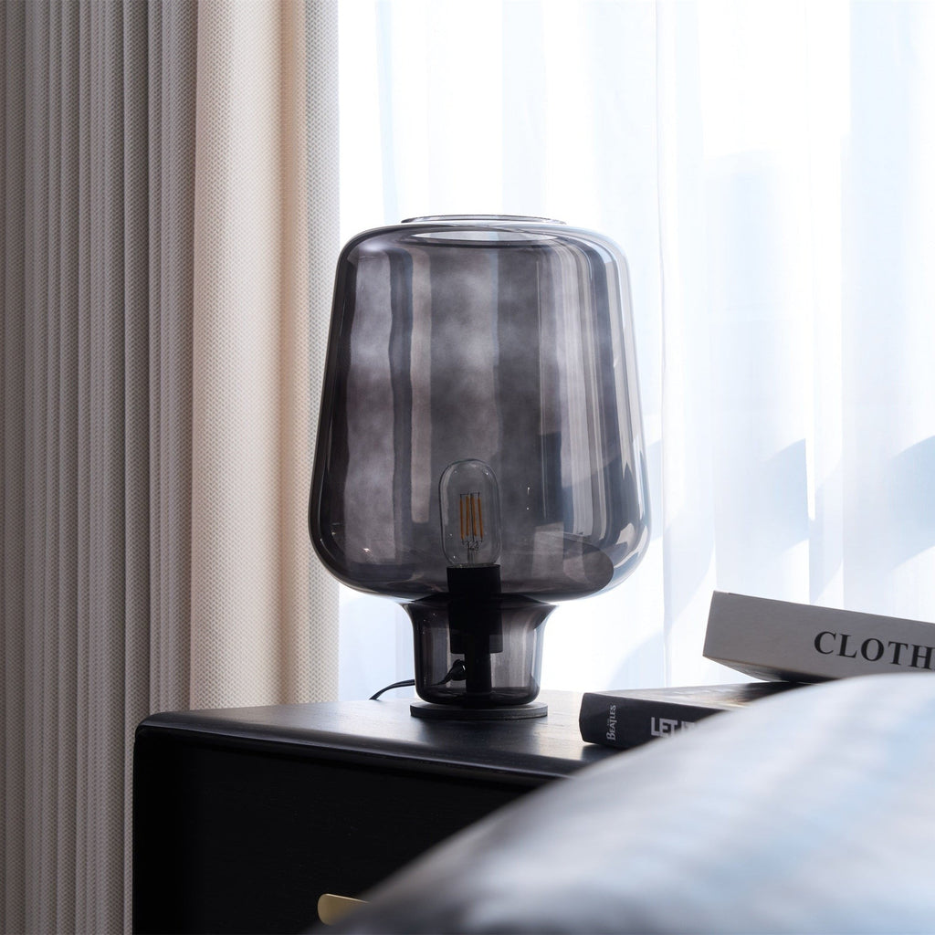 Noctra Glass Lantern Table Light, Bedside Table Lamp, detail 36