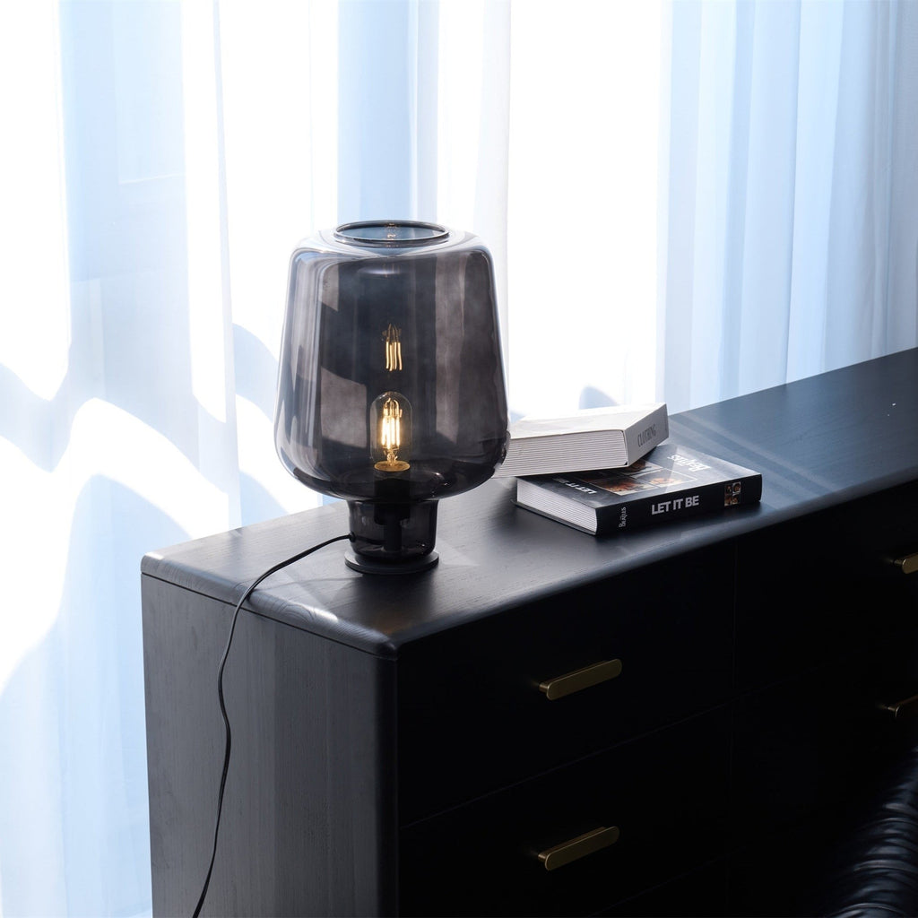 Noctra Glass Lantern Table Light, Bedside Table Lamp, detail 4