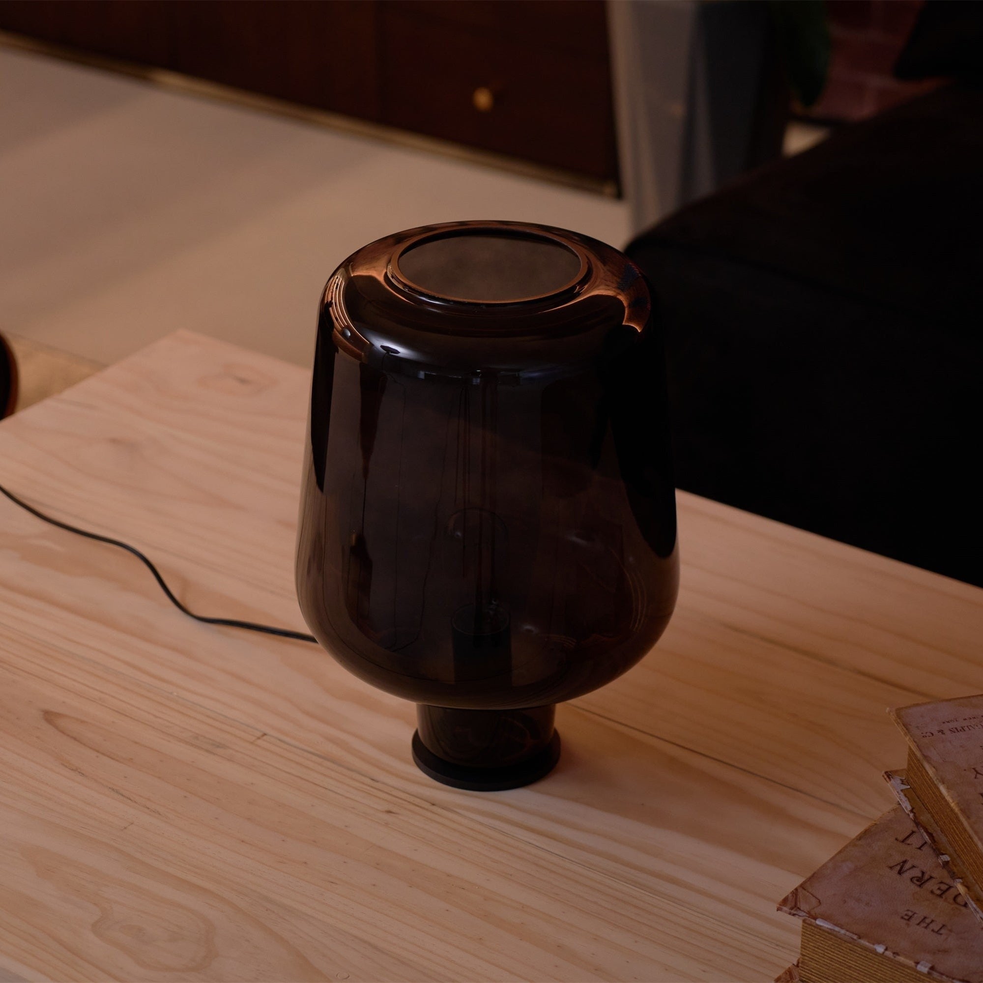 Noctra Glass Lantern Table Light, Bedside Table Lamp, detail 41