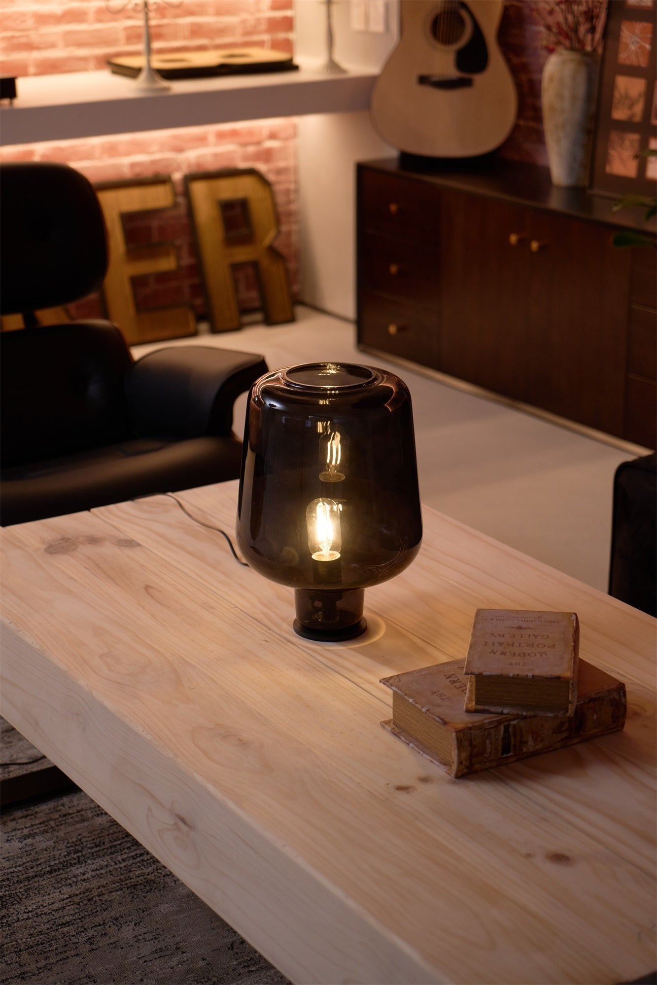 Noctra Glass Lantern Table Light, Bedside Table Lamp, detail 6
