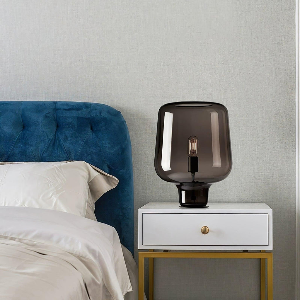 Noctra Glass Lantern Table Light, Bedside Table Lamp, detail 9