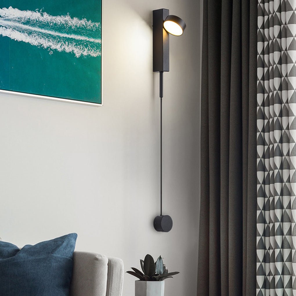 Nordic 180° Rotatable Adjustable LED Rotary Switch Wall Light for Bedside Aisle, Bedroom Wall Sconce, detail 4