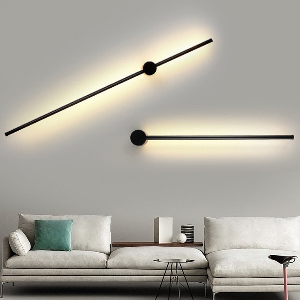 Nordic Linear Ultra-thin Long Strip LED Wall Light for Bedside Background Wall, Hardwired Wall Sconce, detail 3