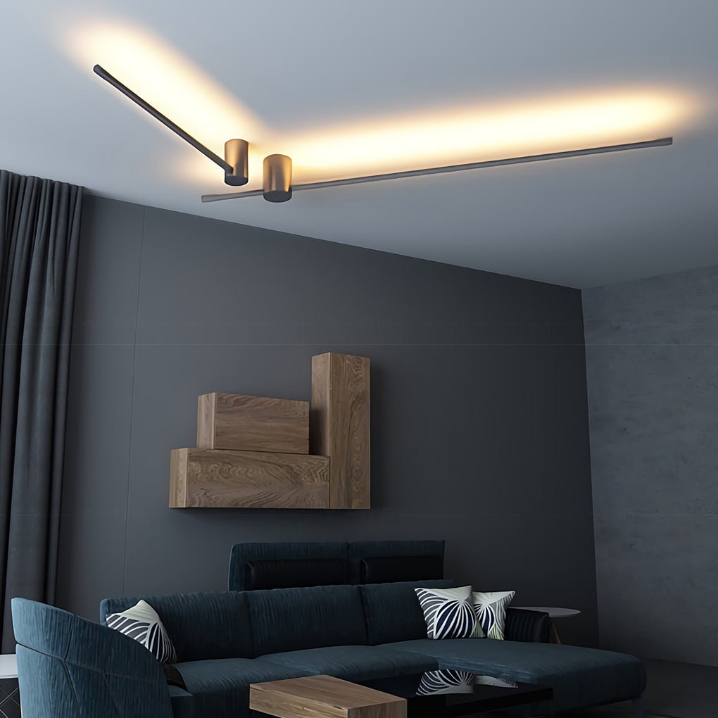Nordic Linear Ultra-thin Long Strip LED Wall Light for Bedside Background Wall, Hardwired Wall Sconce, detail 2