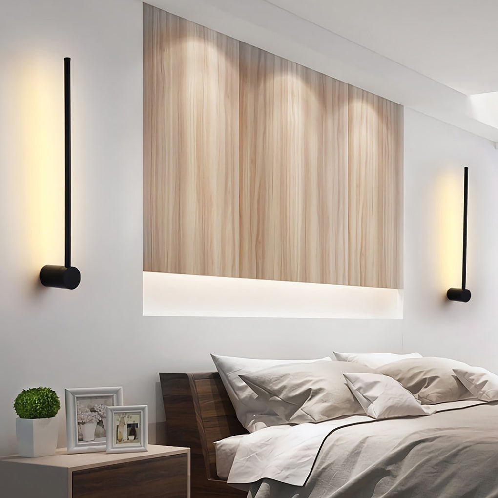 Nordic Linear Ultra-thin Long Strip LED Wall Light for Bedside Background Wall, Hardwired Wall Sconce, detail 4