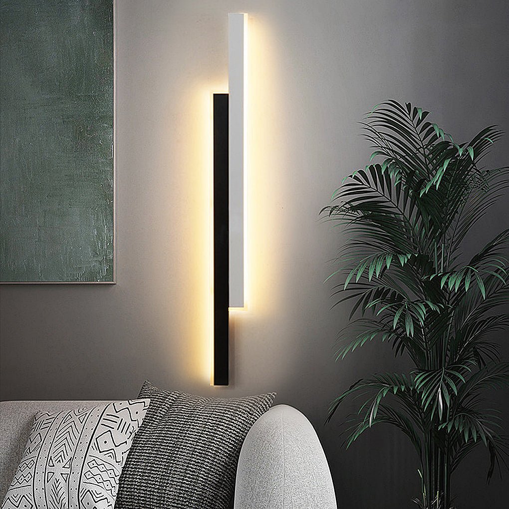 Nordic Clean-Lined Double Long Strip LED Wall Light for Living Room Bedside Aisle, Bathroom Wall Sconce, detail 3