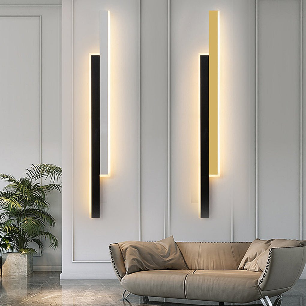 Nordic Clean-Lined Double Long Strip LED Wall Light for Living Room Bedside Aisle, Bathroom Wall Sconce, detail 11