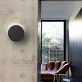 Nordic Clean-Lined LED Sconce Creative Circular Wall Light Wall Fixtures Wall Fixtures for Bedroom, Bedroom Wall Sconce, Iron, Dia 9.84in x