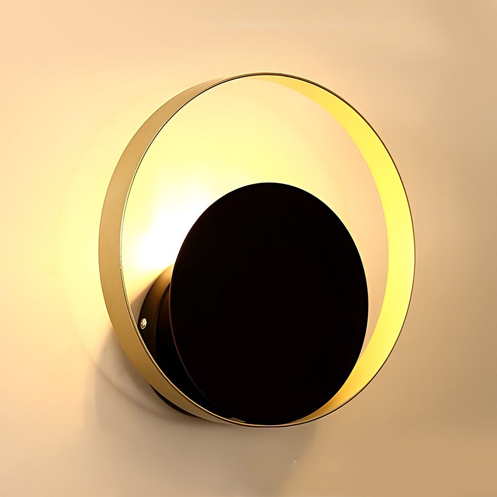 Nordic Clean-Lined LED Sconce Creative Circular Wall Light Wall Fixtures Wall Fixtures for Bedroom, Bedroom Wall Sconce, detail 5