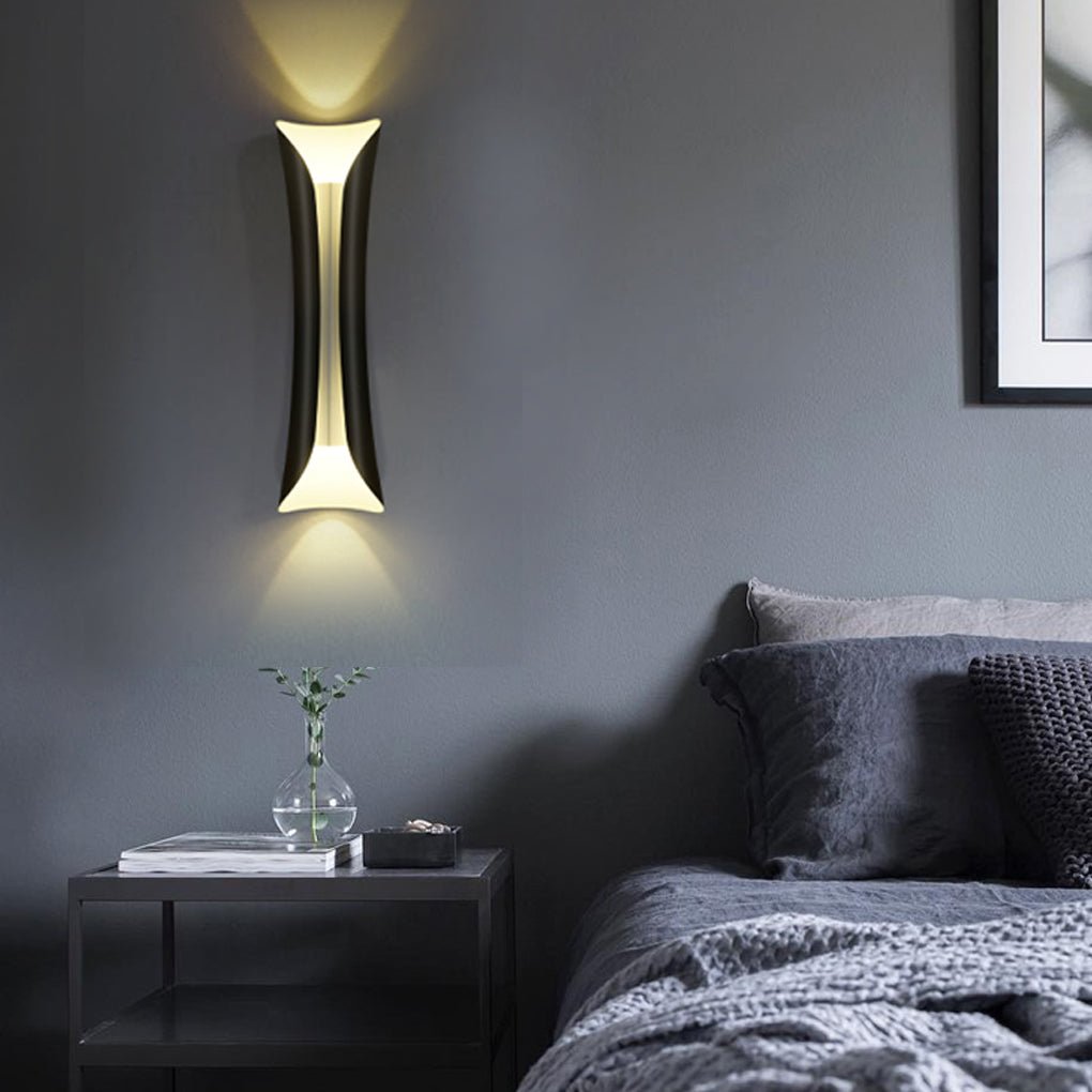 Nordic Clean-Lined Strip LED Wall Fixtures Atmosphere Decorative Lighting for Bedside Corridor, Bedroom Wall Sconce, detail 2