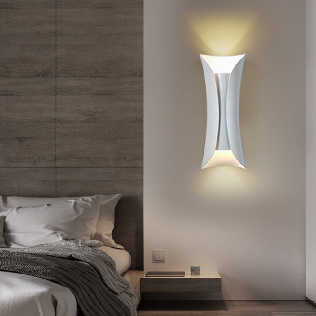 Nordic Clean-Lined Strip LED Wall Fixtures Atmosphere Decorative Lighting for Bedside Corridor, Bedroom Wall Sconce, Metal, 13.4"