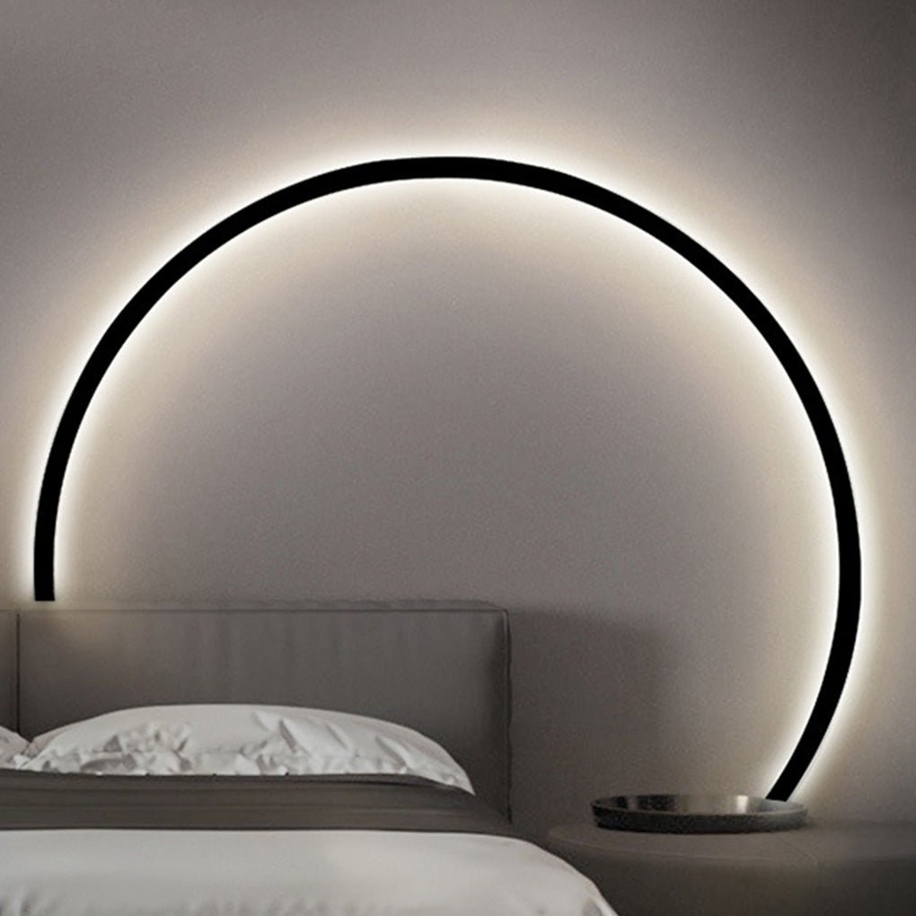 Nordic Clean-Lined Wiring Free Trichromatic Dimming Creative Atmosphere Wall Light, Bedroom Wall Sconce, detail 5