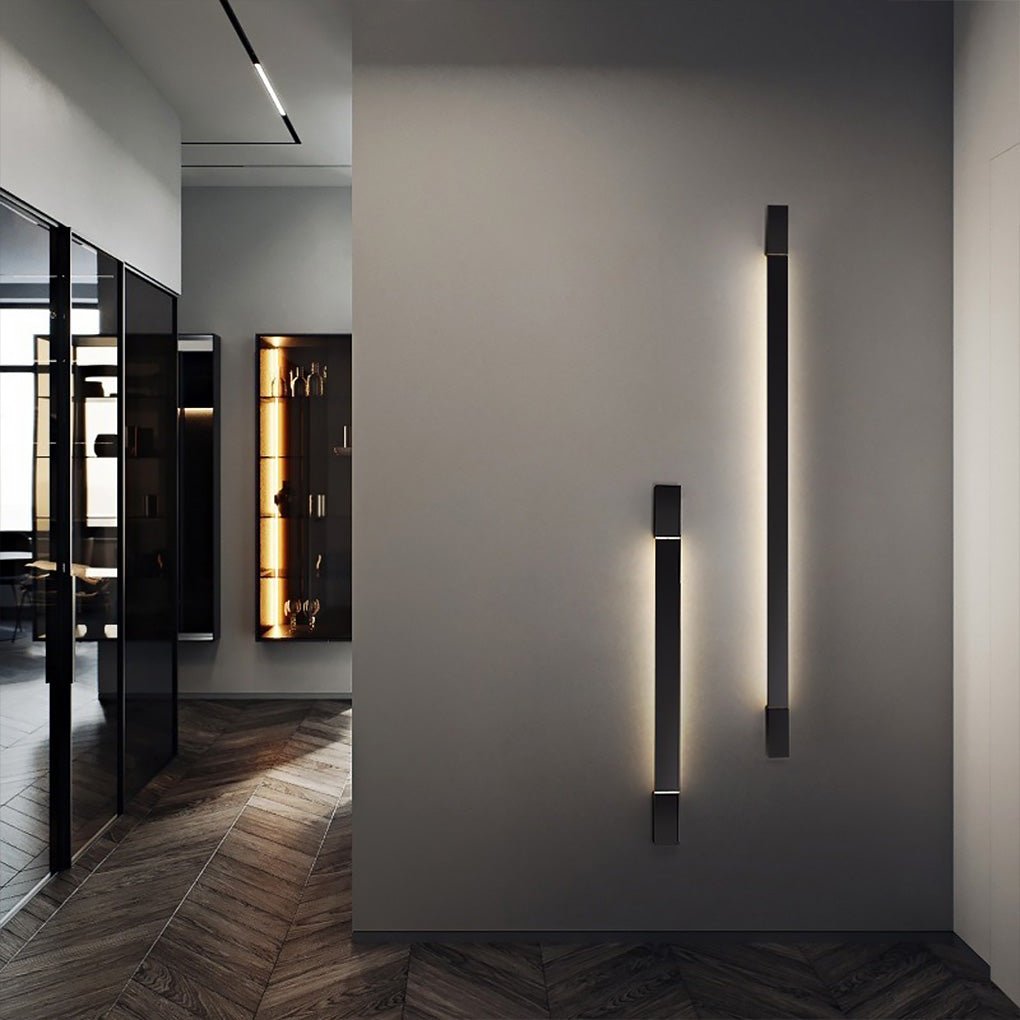 Nordic Ultra-thin Long Strip LED Bedside Background Wall Rotatable Wall Light, Hardwired Wall Sconce, detail 7