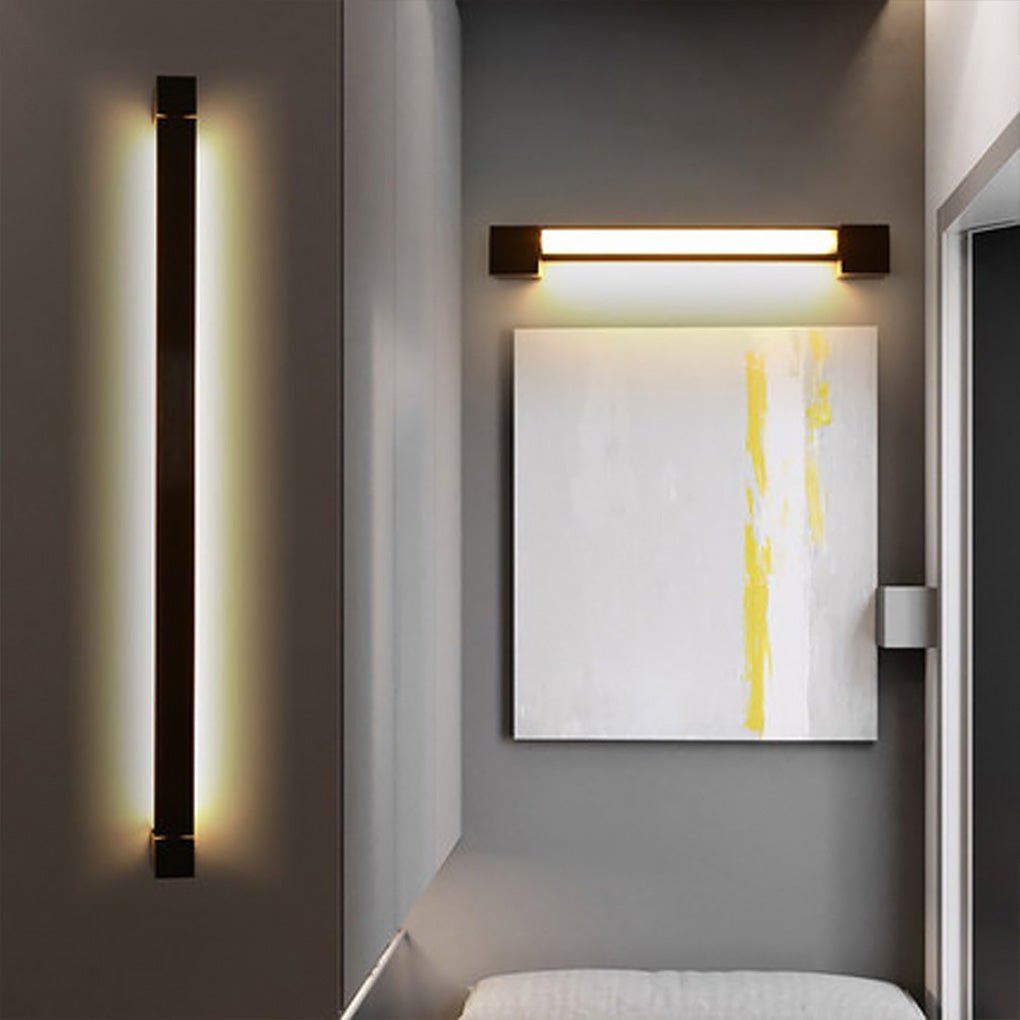 Nordic Ultra-thin Long Strip LED Bedside Background Wall Rotatable Wall Light, Hardwired Wall Sconce, detail 6