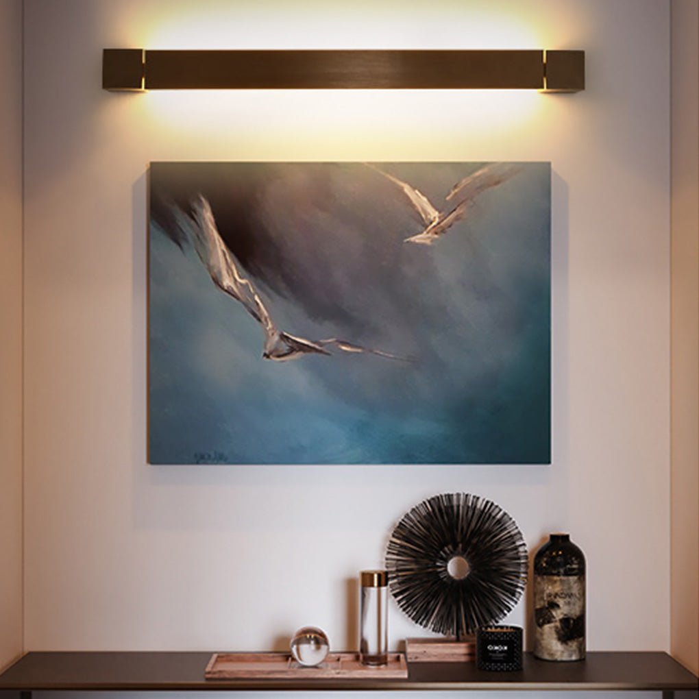 Nordic Ultra-thin Long Strip LED Bedside Background Wall Rotatable Wall Light, Hardwired Wall Sconce, detail 3