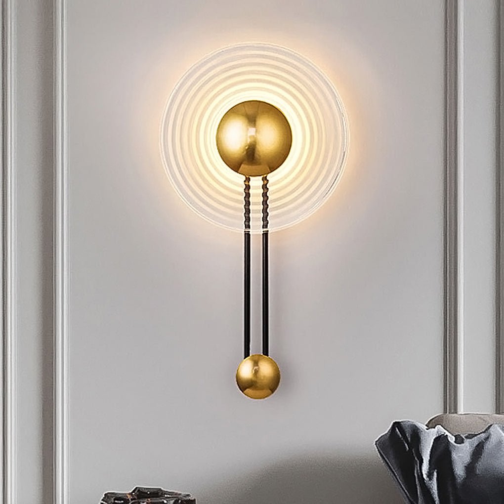 Nordic Unique Corrugated Ripple Glass Ins Aisle Bedside Decorative LED Wall Light, Bedroom Wall Sconce, detail 3
