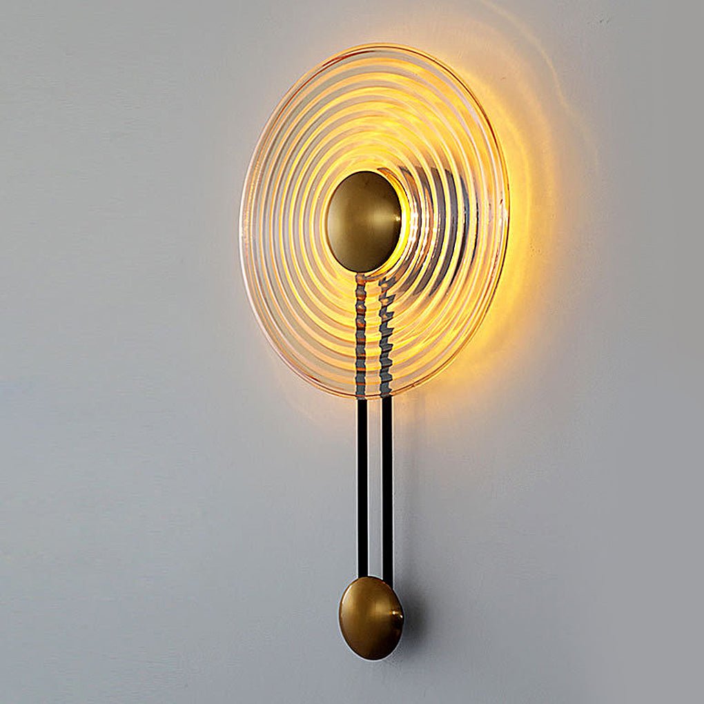 Nordic Unique Corrugated Ripple Glass Ins Aisle Bedside Decorative LED Wall Light, Bedroom Wall Sconce, detail 5