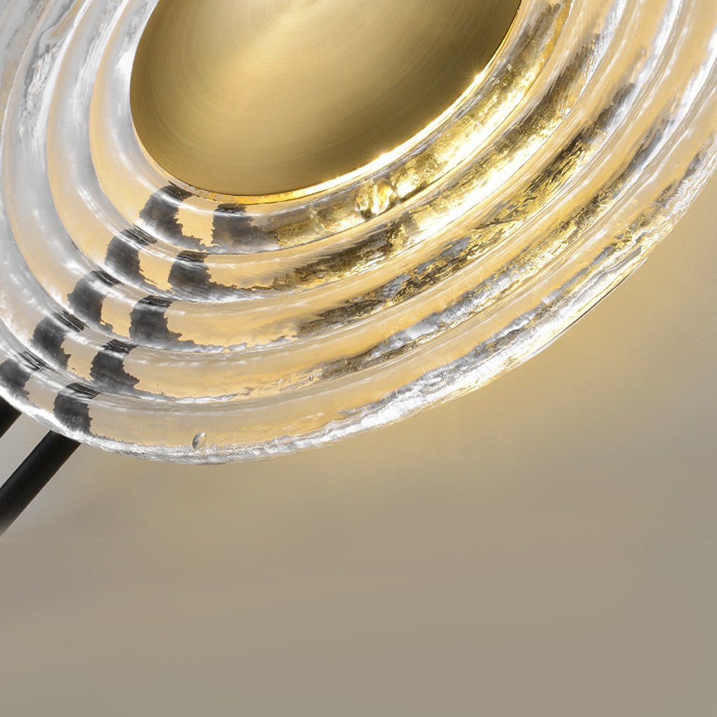 Nordic Unique Corrugated Ripple Glass Ins Aisle Bedside Decorative LED Wall Light, Bedroom Wall Sconce, detail 11