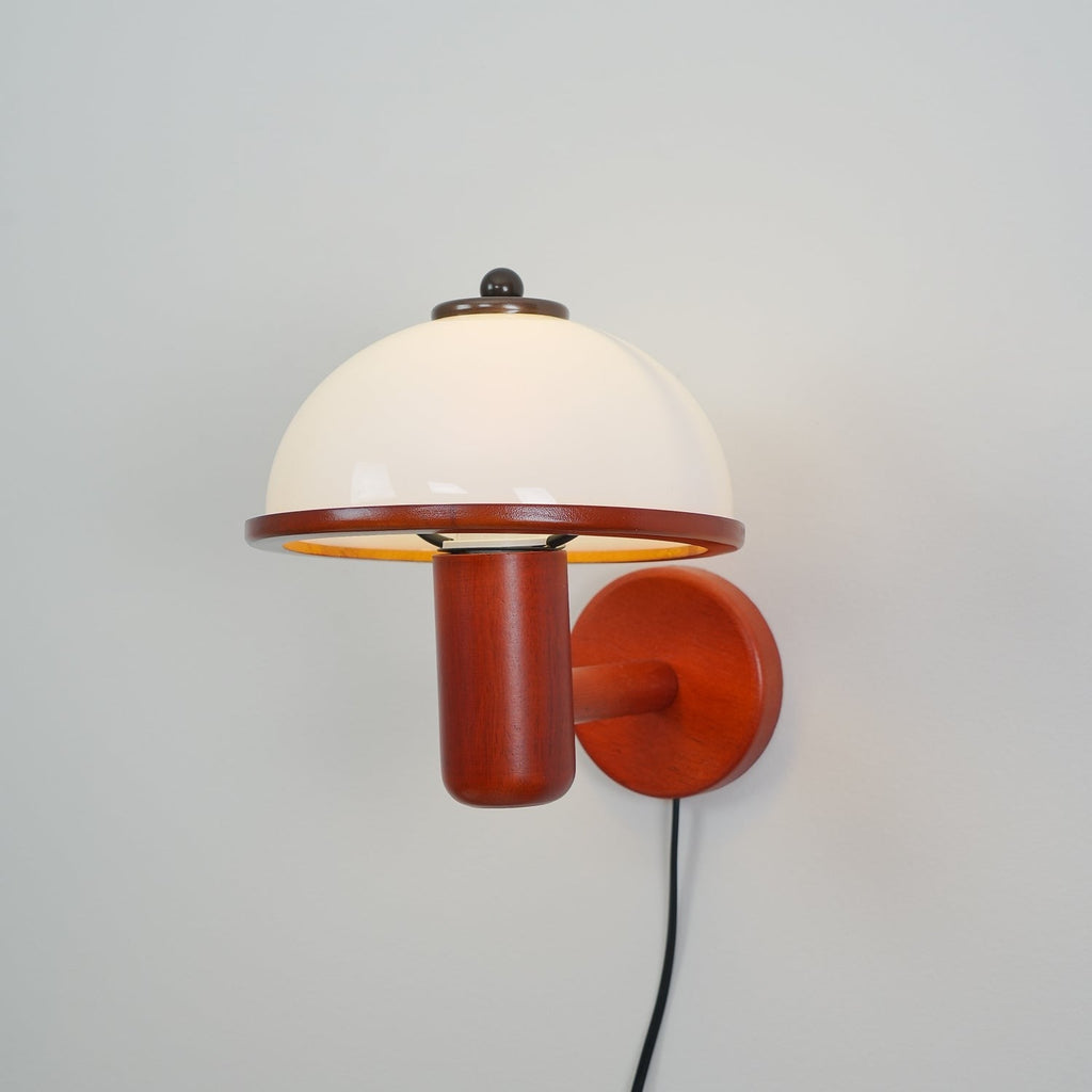 Oak Mushroom Wall Light, Plug-In Wall Sconce, detail 6